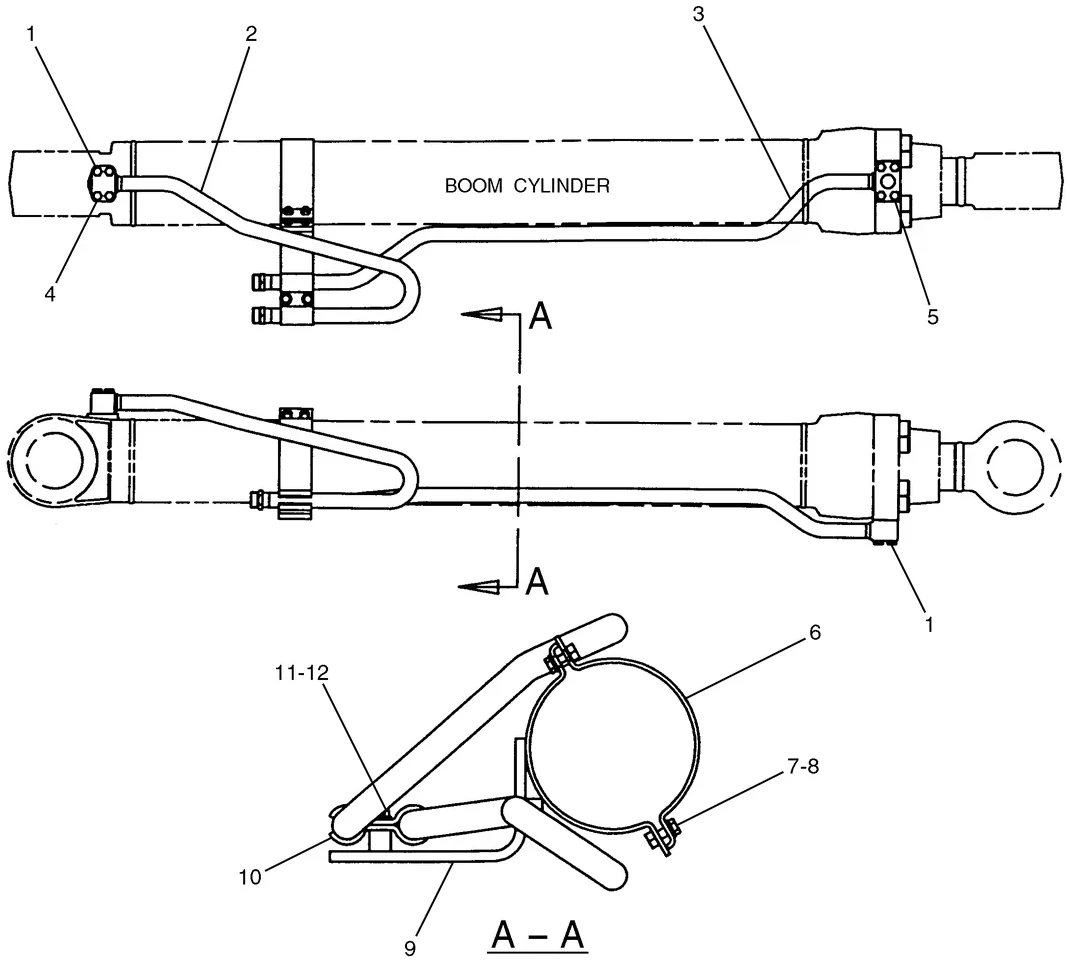 345B · HYDRAULIC SYSTEM · 124-0982 CAT parts diagram