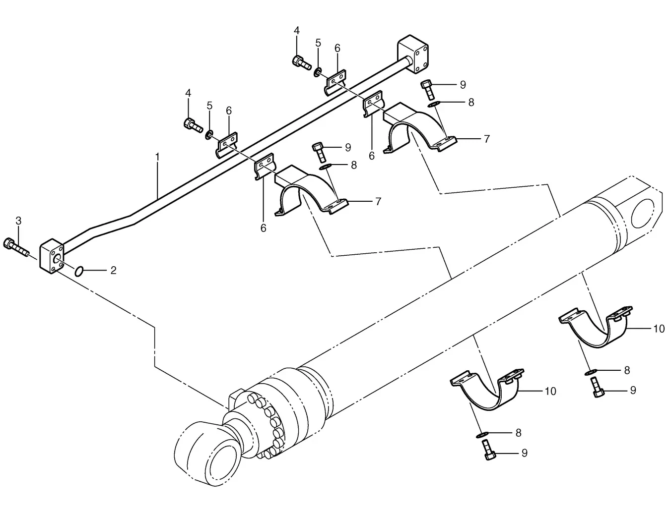 345B · HYDRAULIC SYSTEM · 115-8694 CAT parts diagram