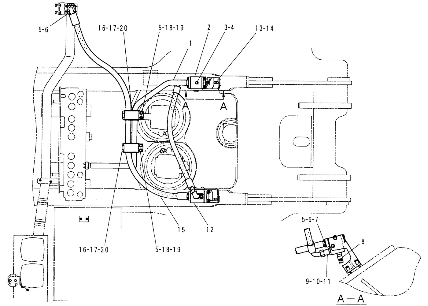 345B · HYDRAULIC SYSTEM · 143-4259 CAT parts diagram