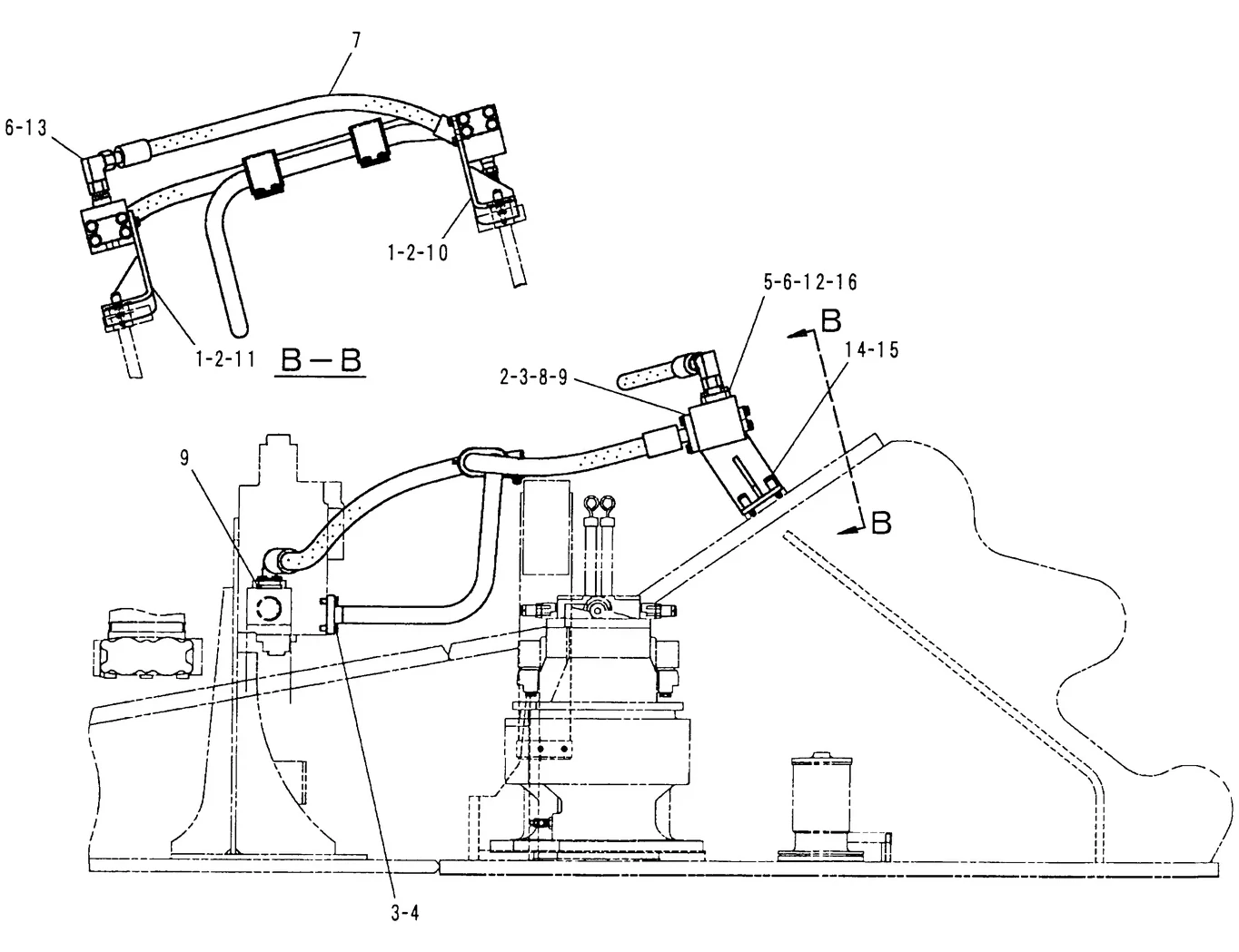 345B · HYDRAULIC SYSTEM · 143-4259 CAT parts diagram