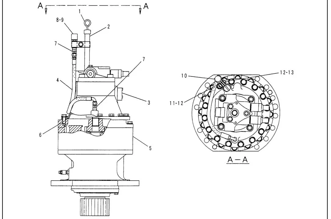 345B · HYDRAULIC SYSTEM · 114-1415