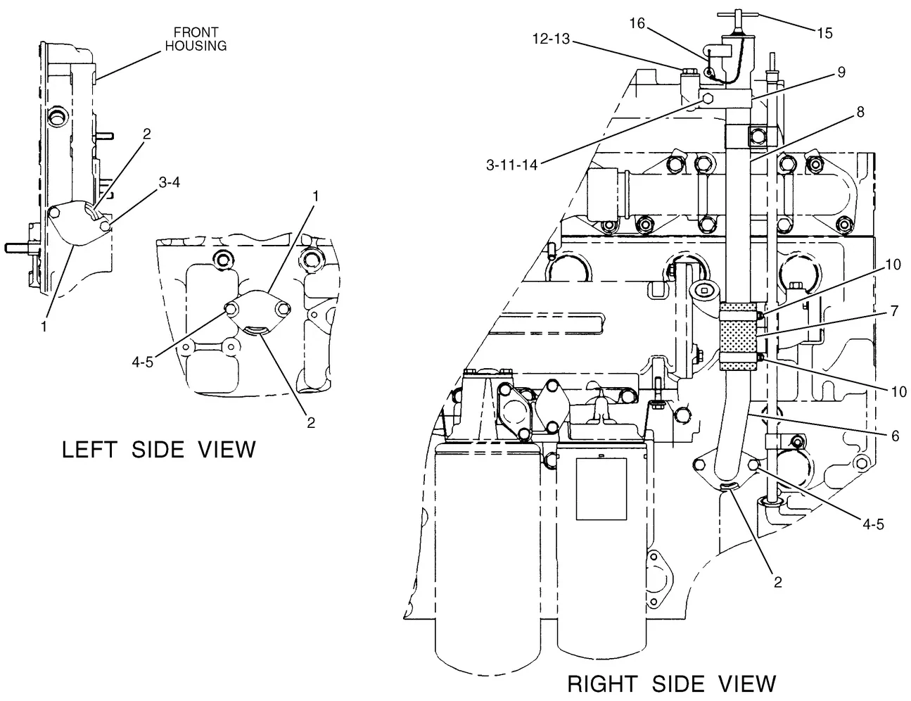 345B · LUBRICATION SYSTEM · 133-7003 CAT parts diagram