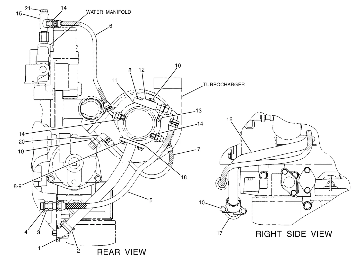 345B · LUBRICATION SYSTEM · 130-0825 CAT parts diagram