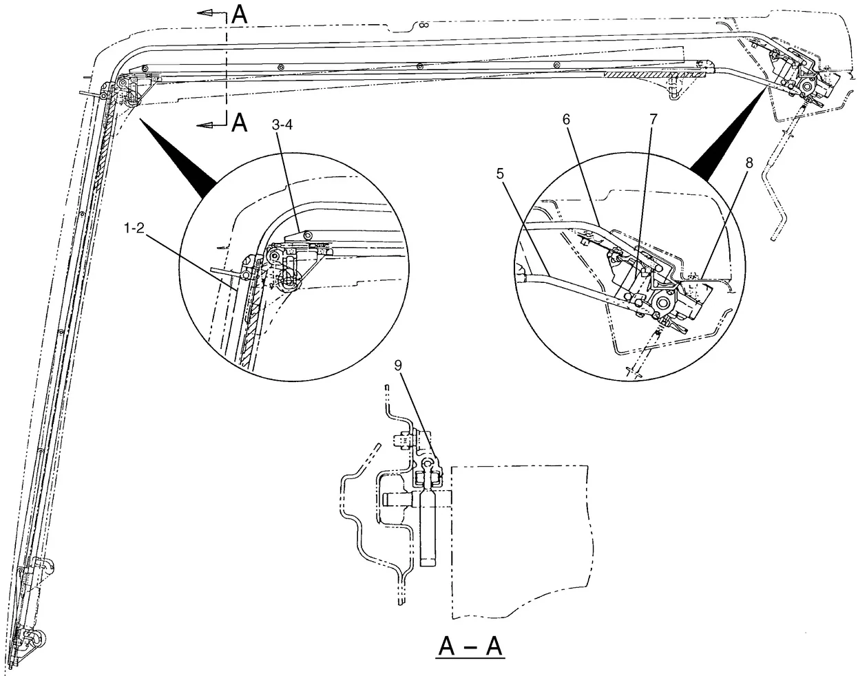 345B · OPERATOR STATION · 128-2123 CAT parts diagram
