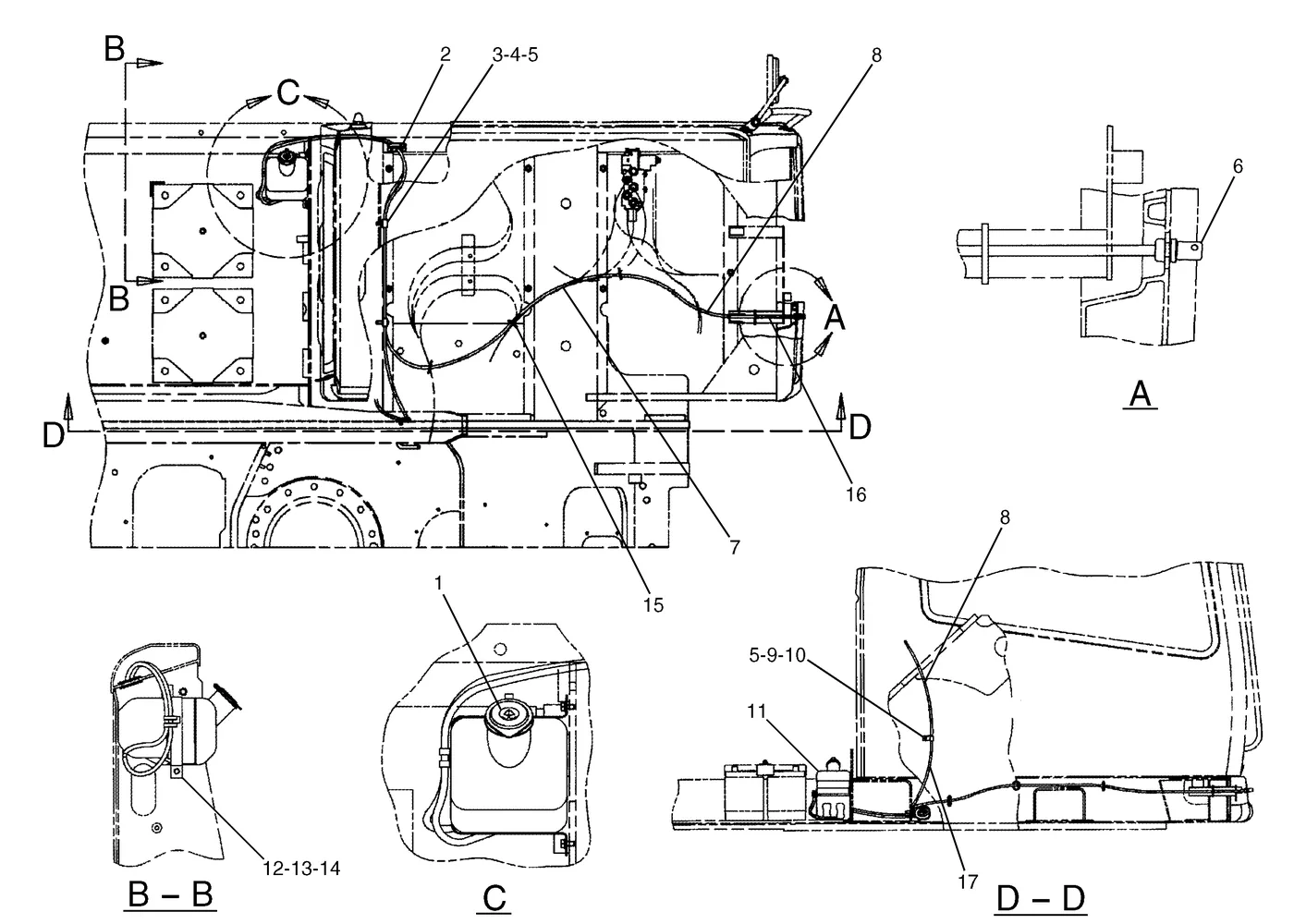345B · OPERATOR STATION · 156-6477 CAT parts diagram