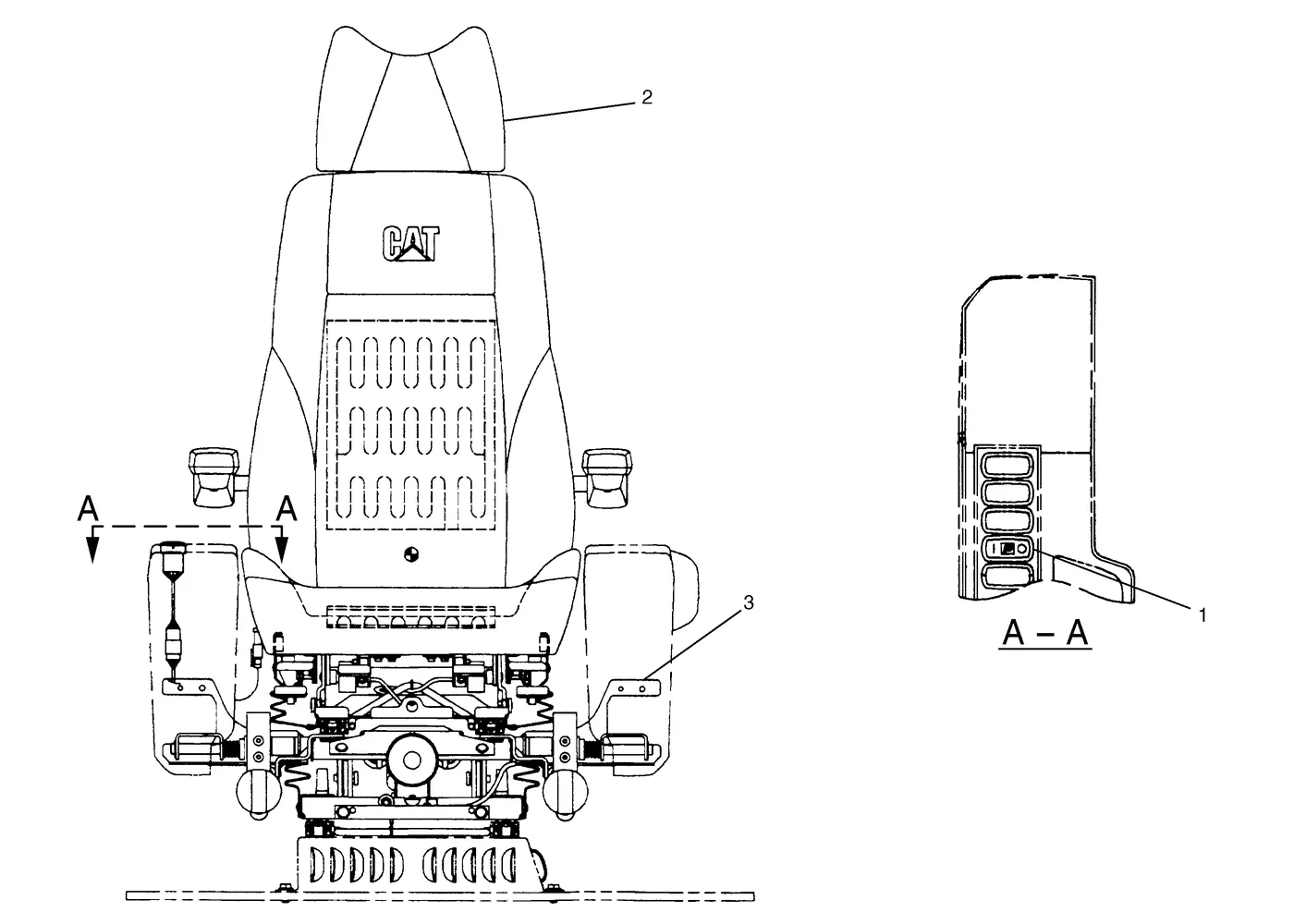 345B · OPERATOR STATION · 124-3927 CAT parts diagram