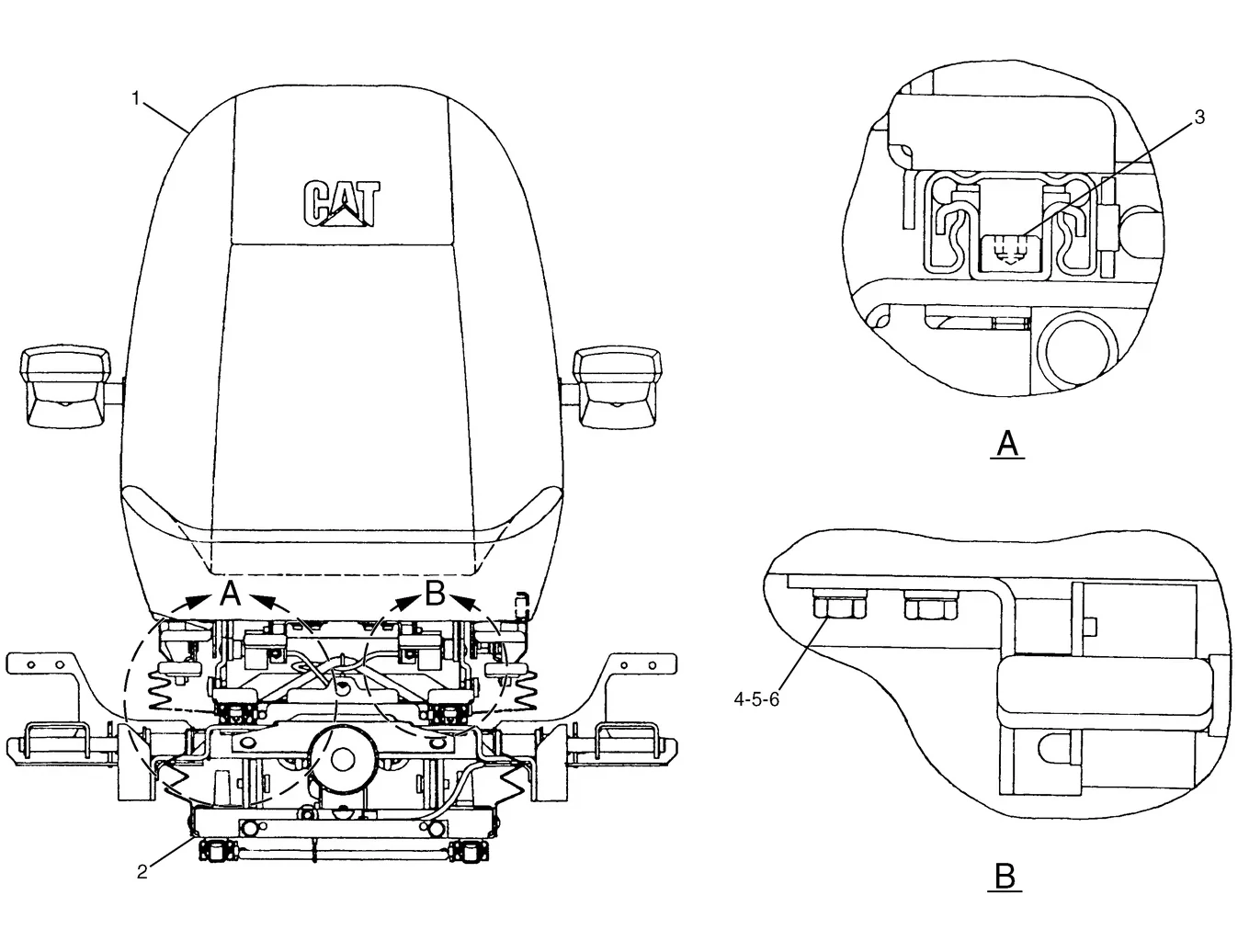 345B · OPERATOR STATION · 111-6283 CAT parts diagram