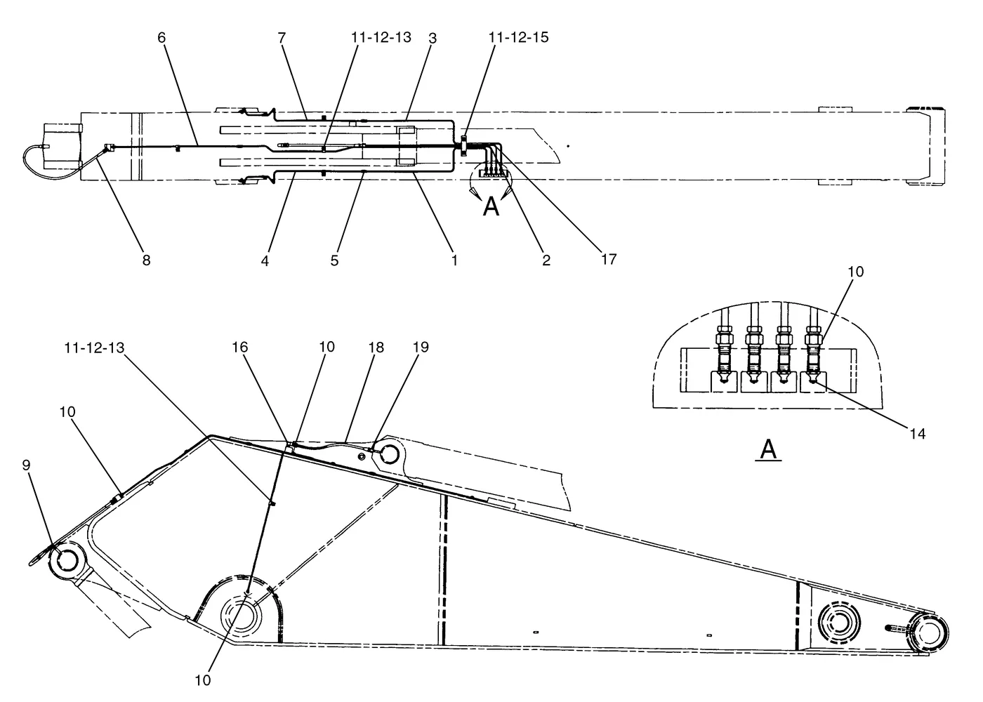 345B · IMPLEMENTS · 134-8977 CAT parts diagram