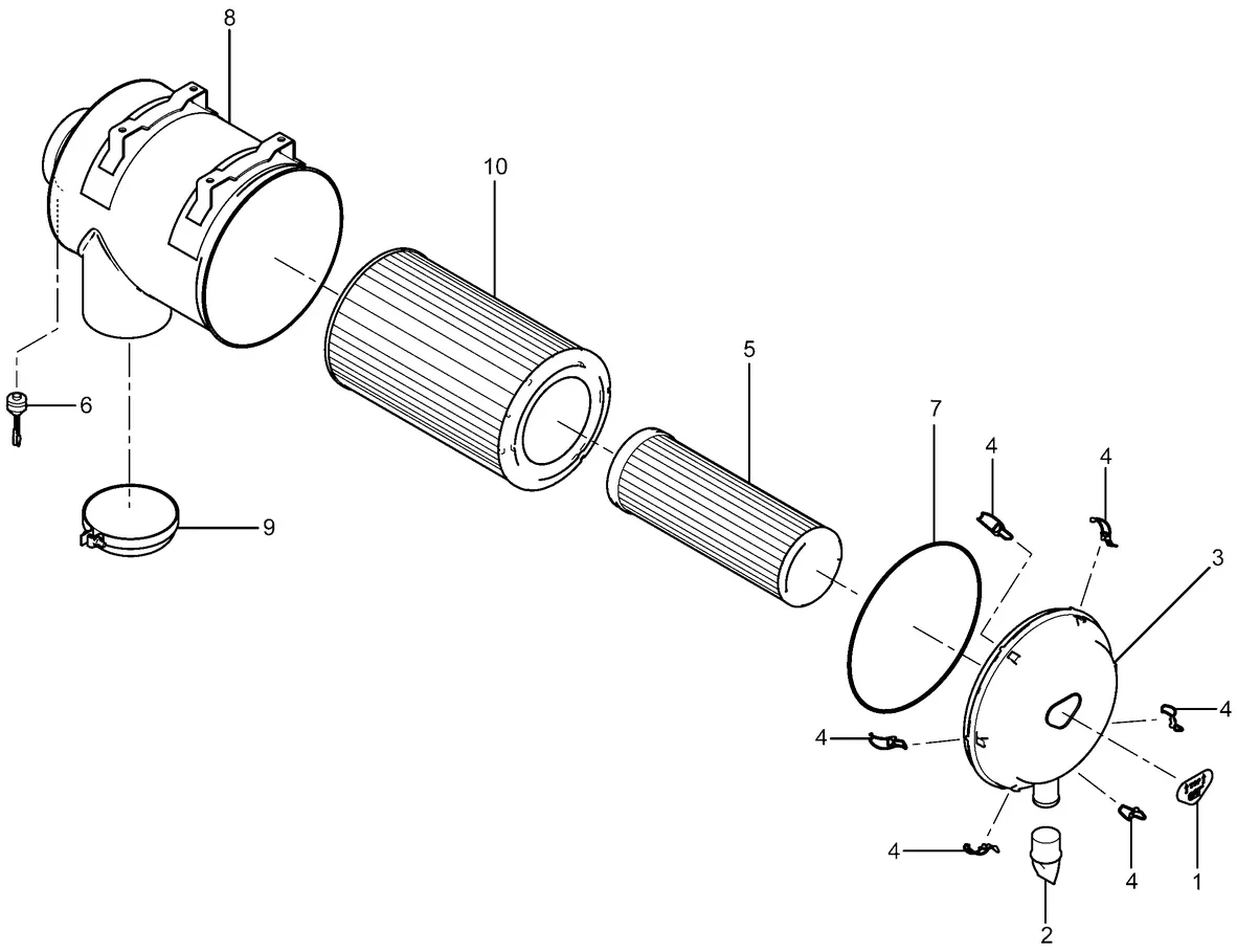 345C · AIR INLET AND EXHAUST SYSTEM · 255-2996 CAT parts diagram
