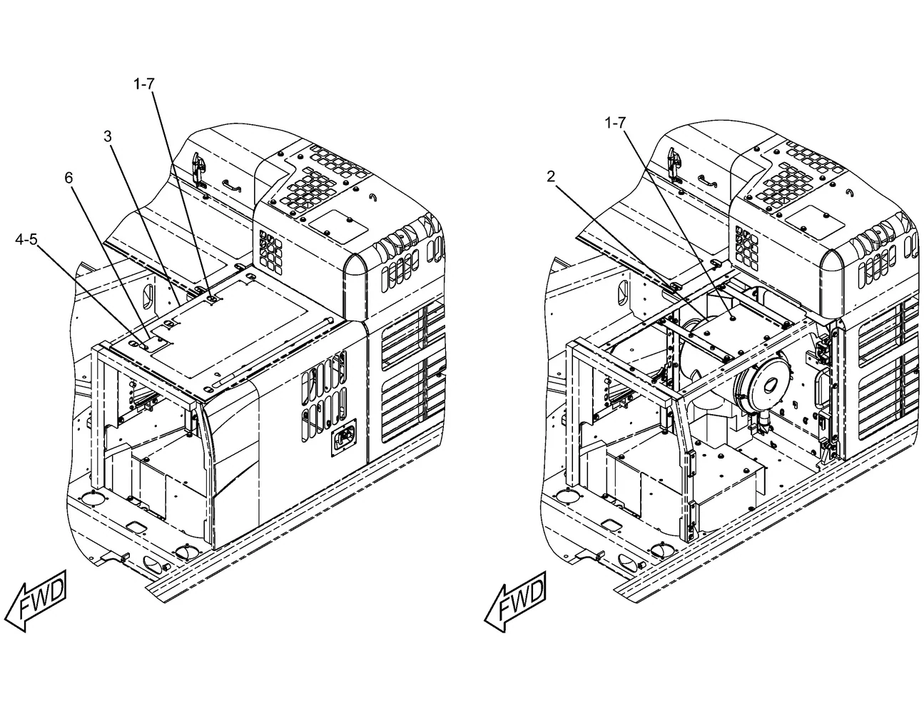 345C · FRAME AND BODY · 223-2969 CAT parts diagram