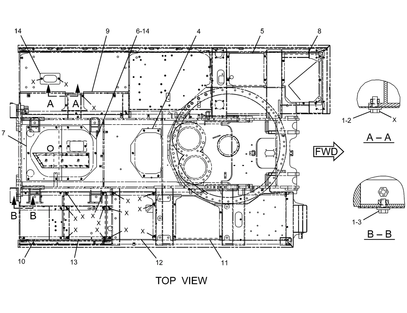 345C · FRAME AND BODY · 250-5290 CAT parts diagram