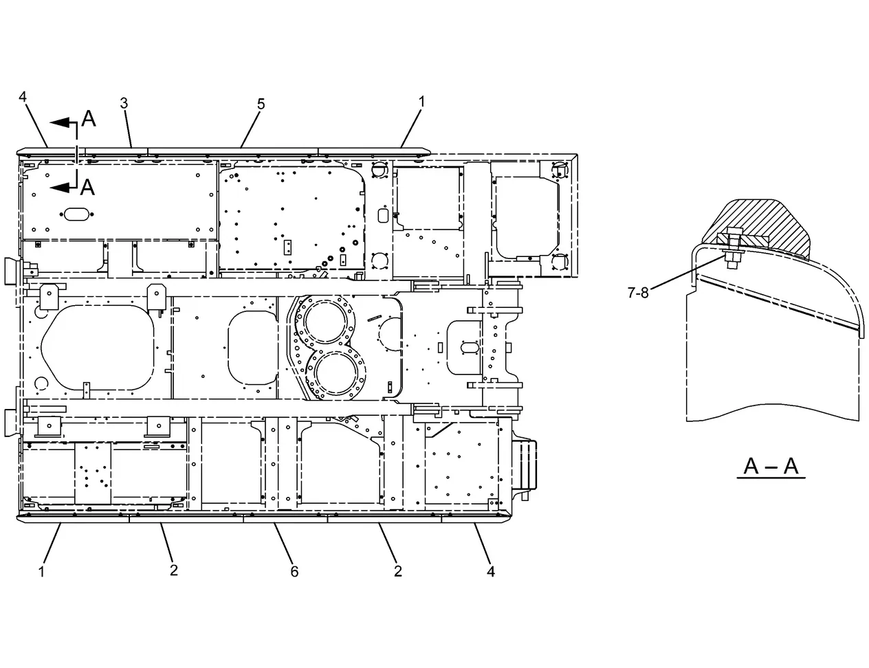345C · FRAME AND BODY · 228-5462 CAT parts diagram
