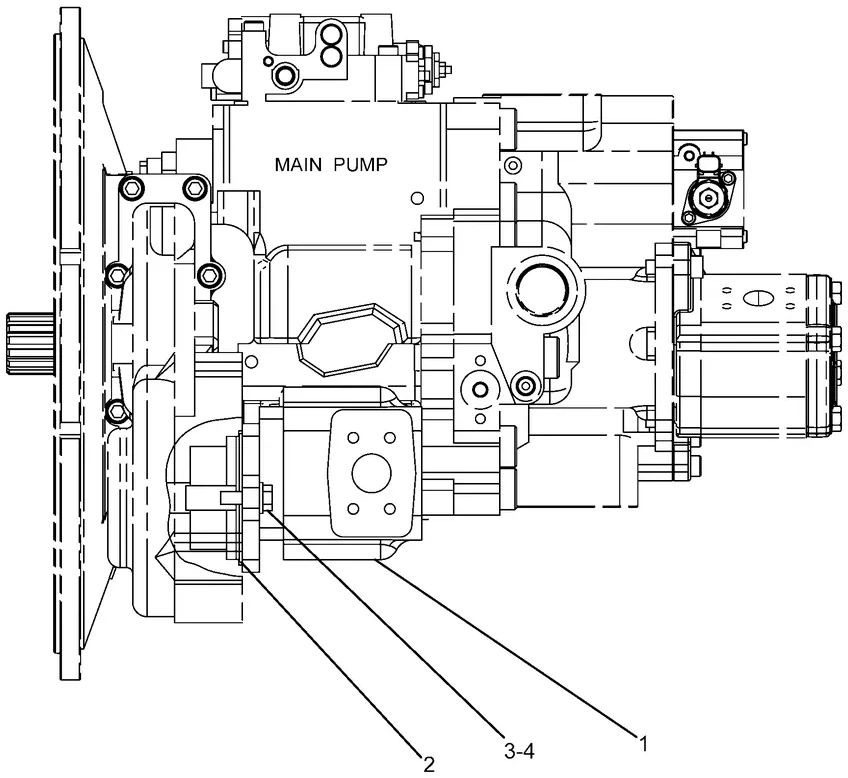 345C · HYDRAULIC SYSTEM · 242-6805 CAT parts diagram