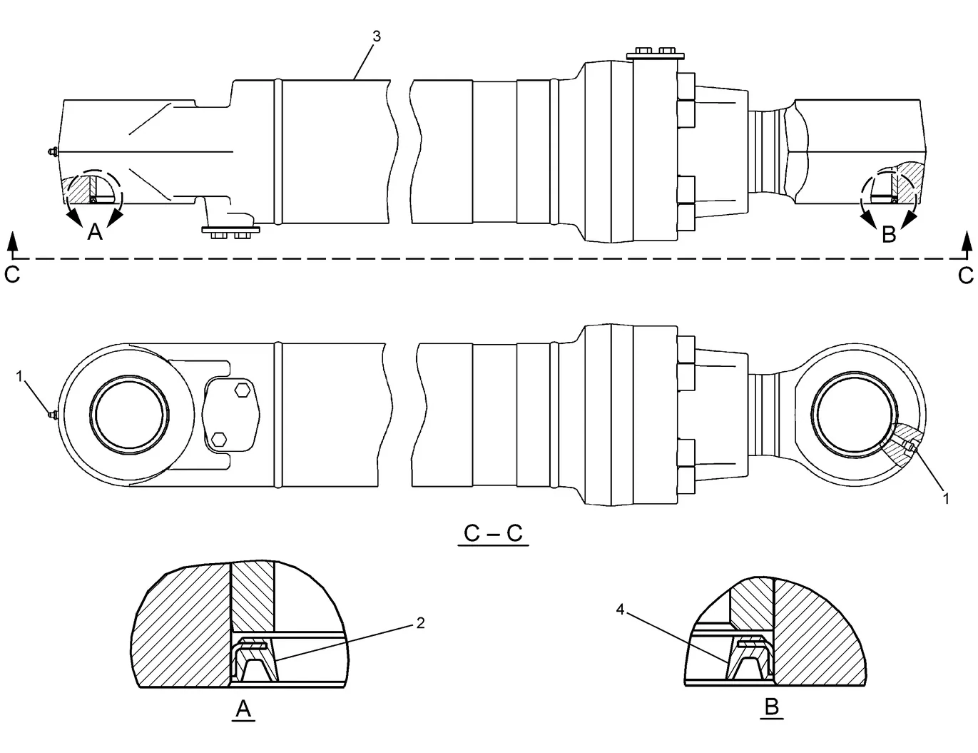 345C · HYDRAULIC SYSTEM · 225-4528 CAT parts diagram
