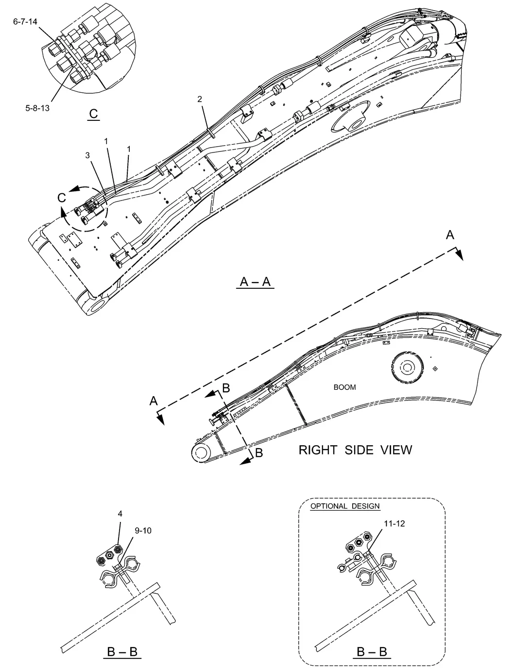 345C · HYDRAULIC SYSTEM · 230-0140 CAT parts diagram