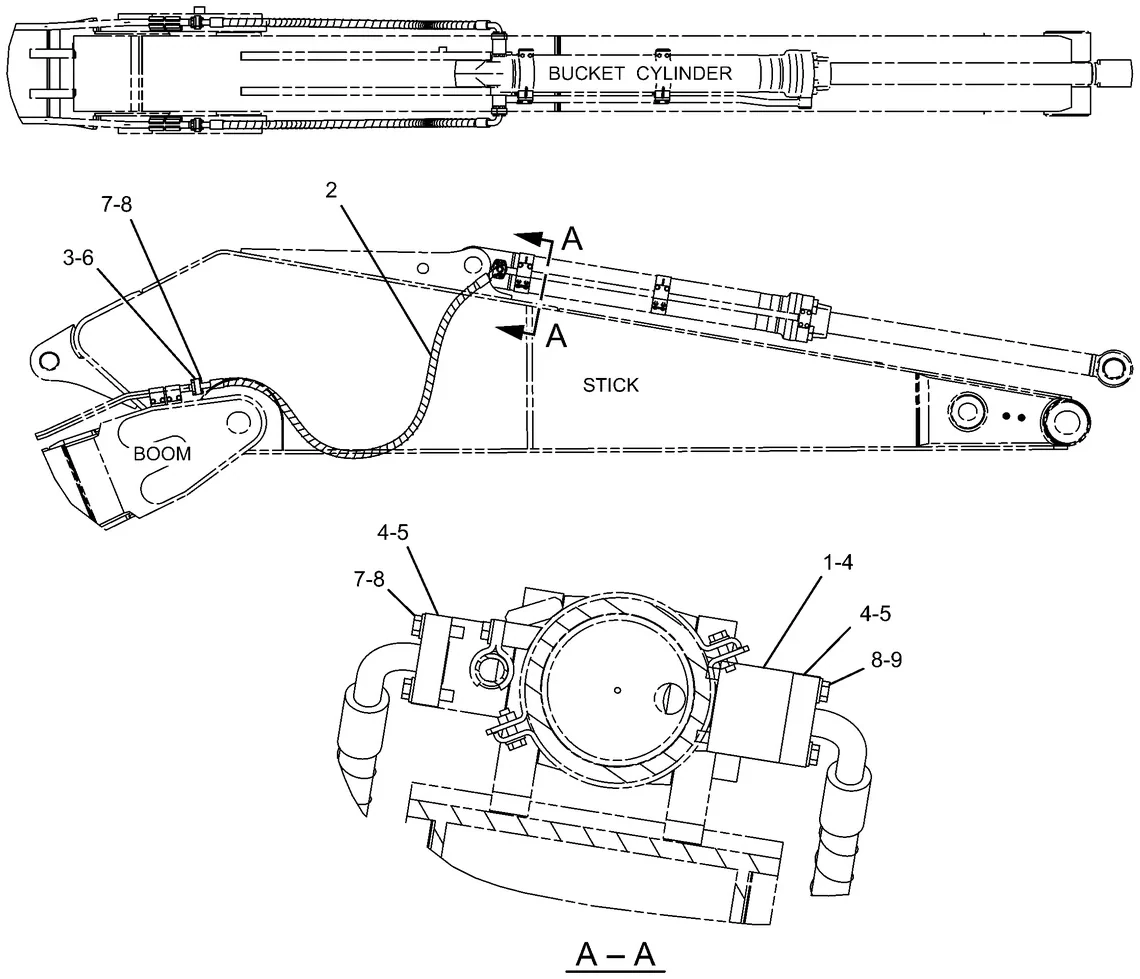 345C · HYDRAULIC SYSTEM · 245-4931 CAT parts diagram