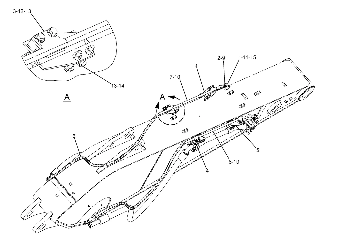 345C · HYDRAULIC SYSTEM · 230-0123 CAT parts diagram