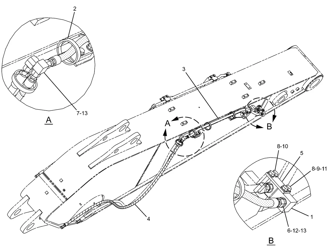 345C · HYDRAULIC SYSTEM · 253-6525 CAT parts diagram