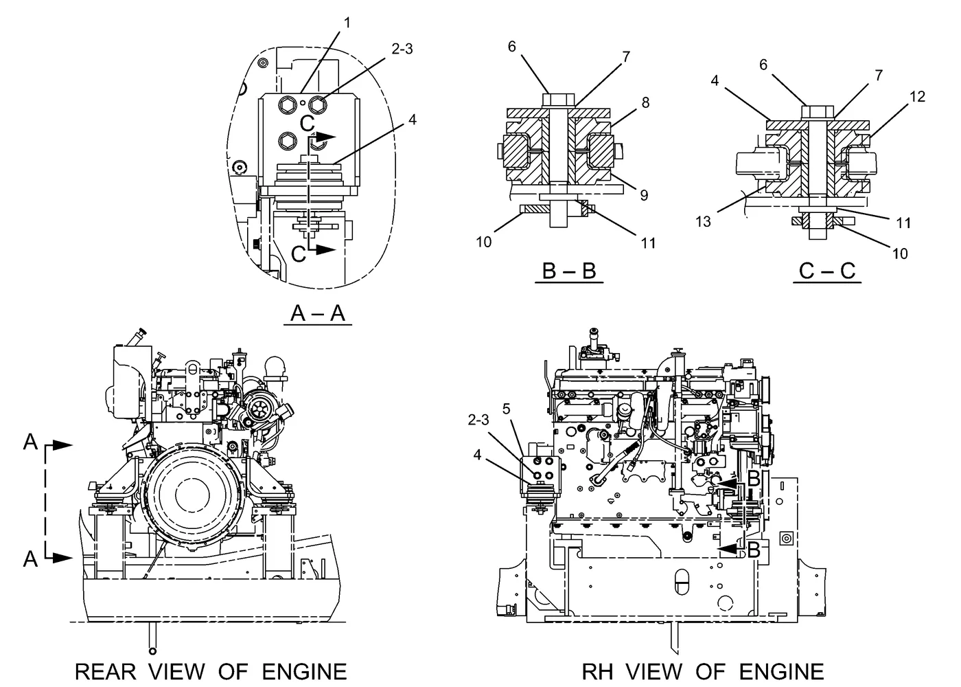 345C 8T4122 parts diagram