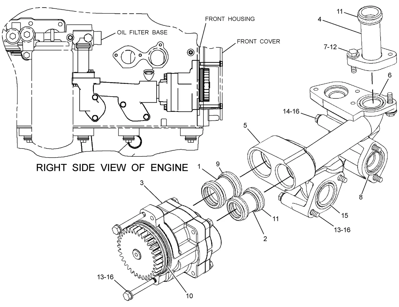345C · LUBRICATION SYSTEM · 233-5221 CAT parts diagram