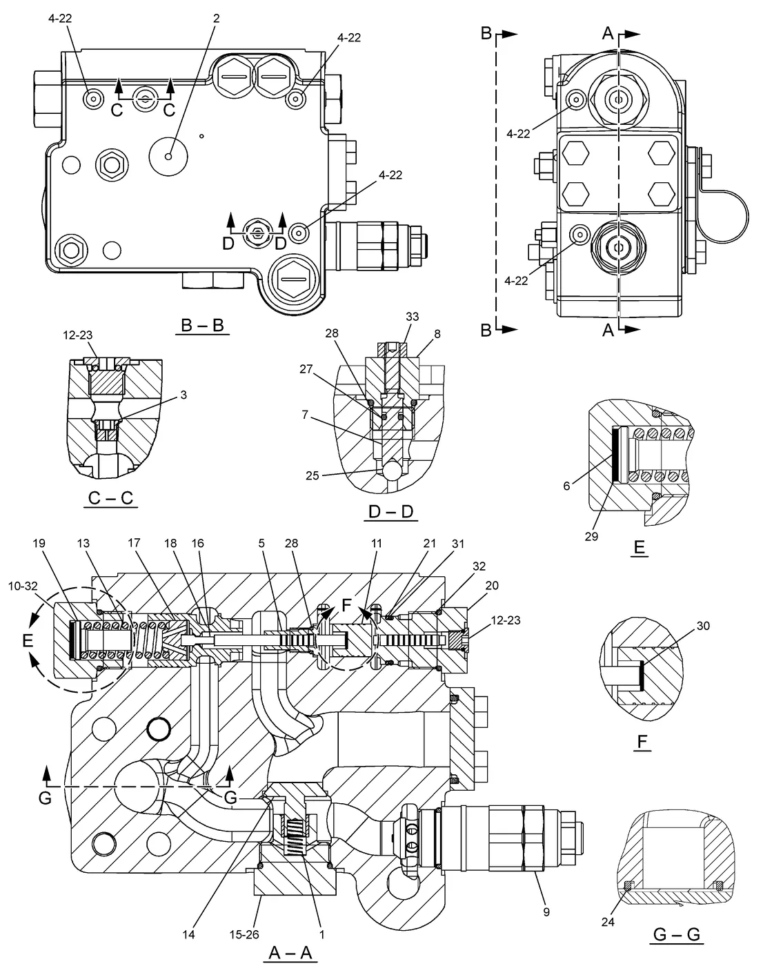 345C · HYDRAULIC SYSTEM · 263-1965 CAT parts diagram