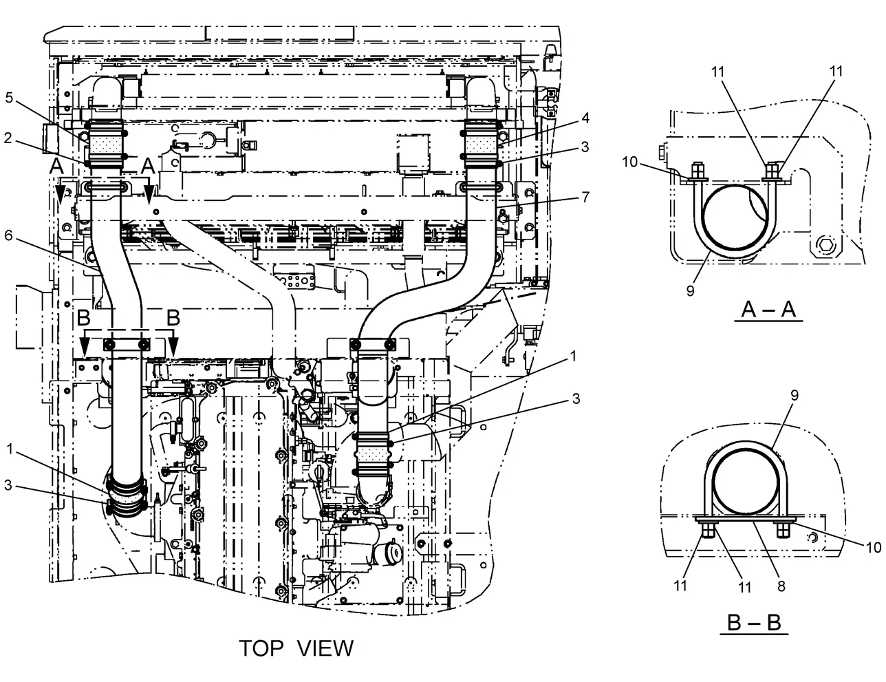 345C · COOLING SYSTEM · 210-8163 CAT parts diagram