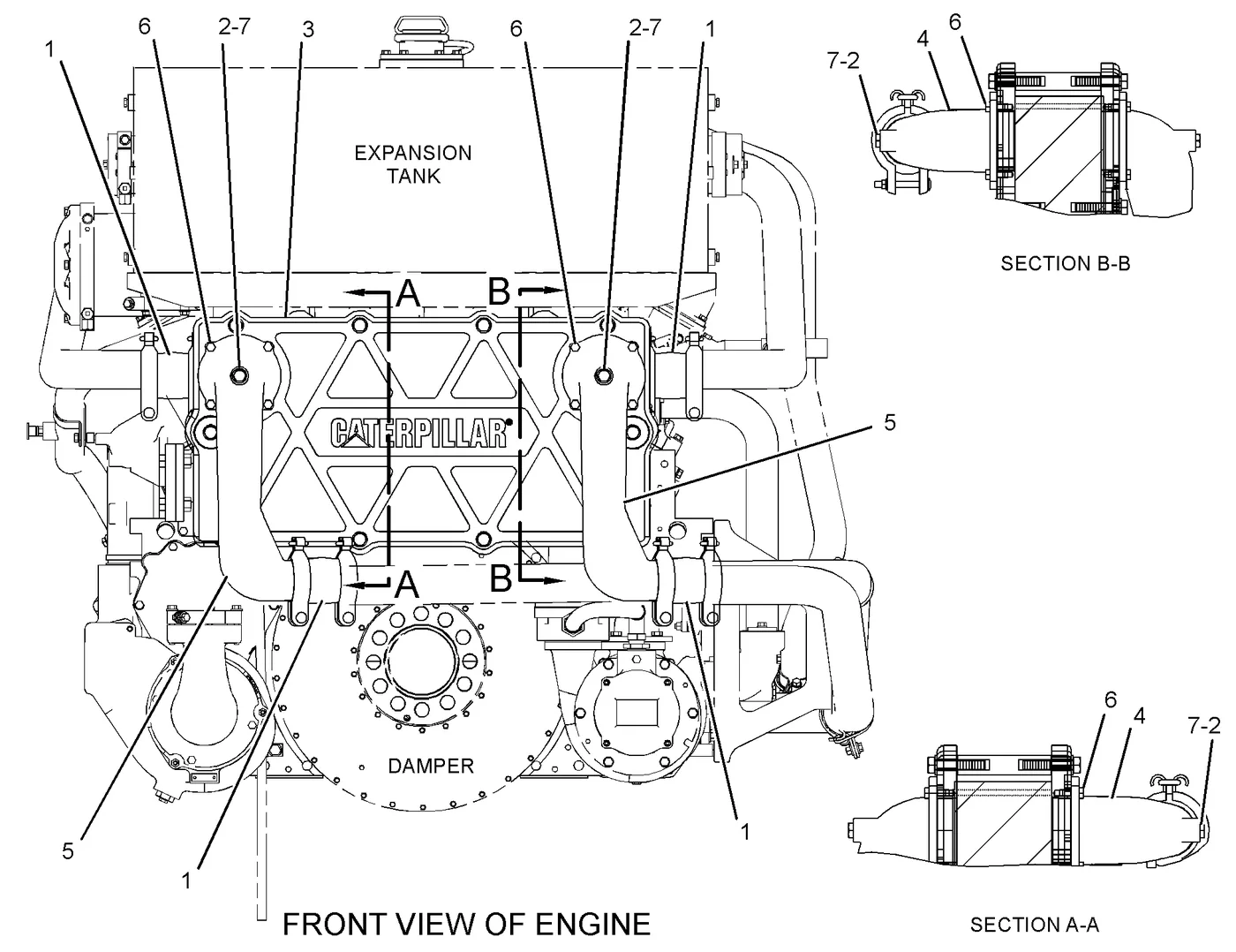 3508C · COOLING SYSTEM · 293-3396 CAT parts diagram