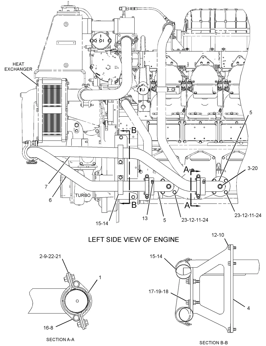 3508C · COOLING SYSTEM · 293-3410 CAT parts diagram