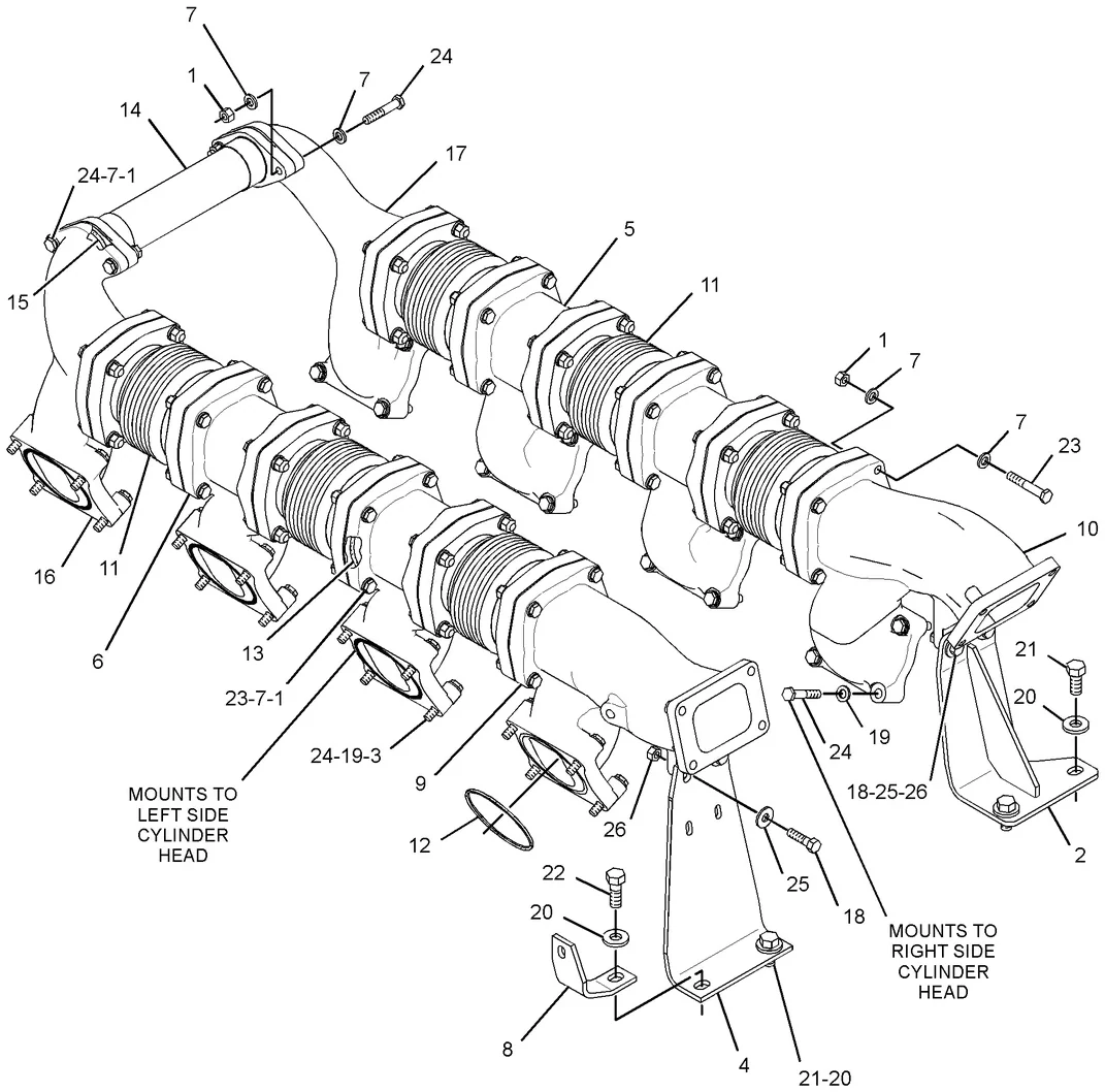 3508C · AIR INLET AND EXHAUST SYSTEM · 285-5345 CAT parts diagram