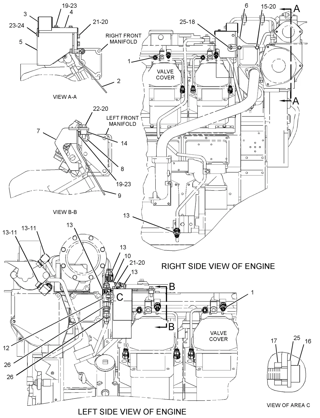 3508C · FUEL SYSTEM · 246-0455 CAT parts diagram