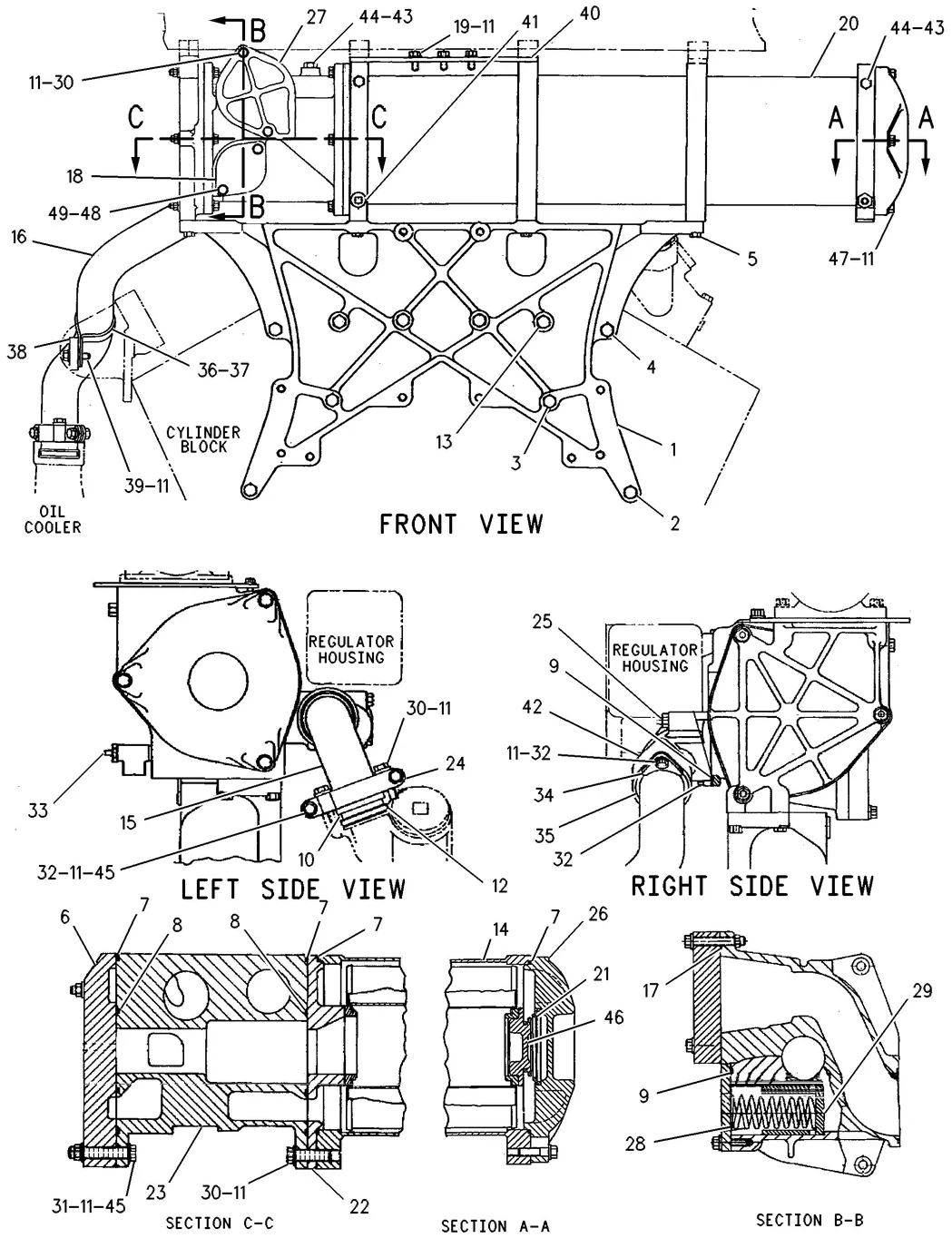 3512 · LUBRICATION SYSTEM · 115-7841 CAT parts diagram