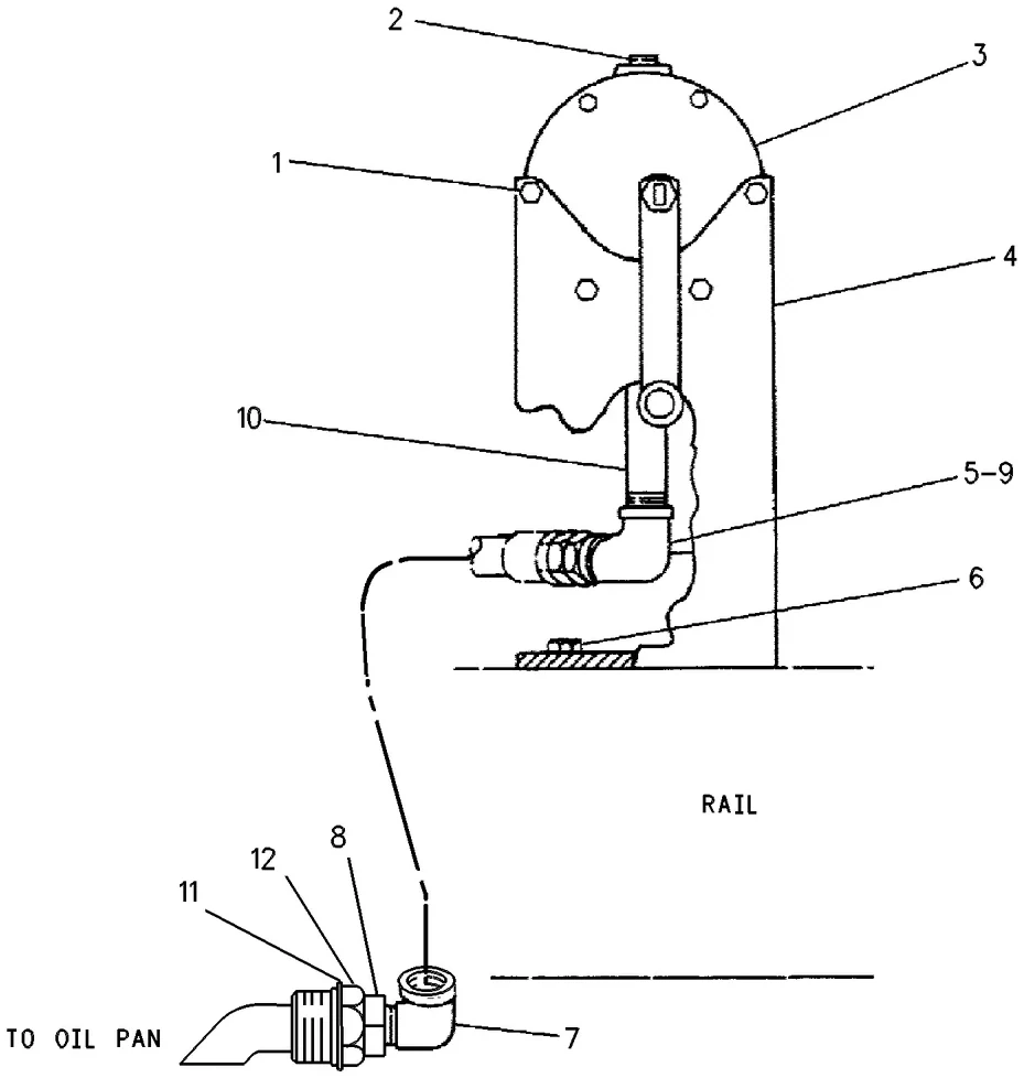 3512 · LUBRICATION SYSTEM · 033-6042 CAT parts diagram