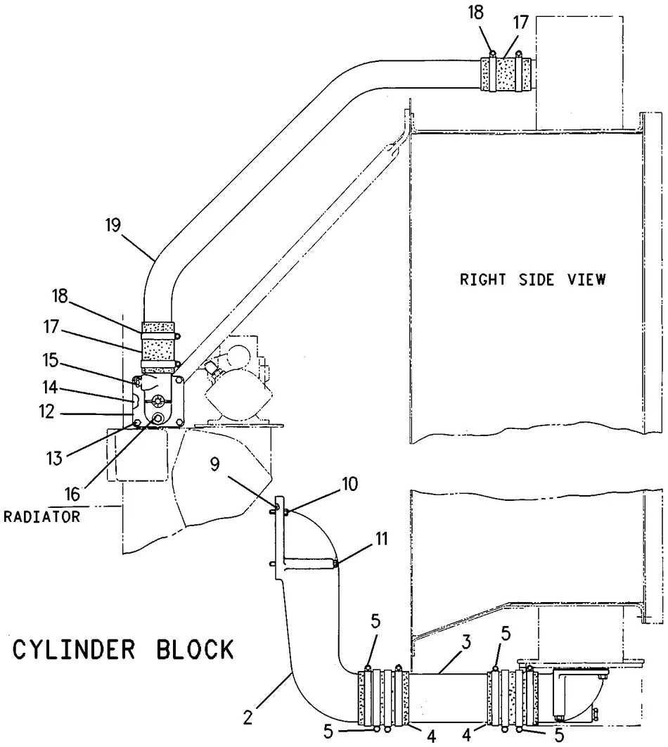 3512 · COOLING SYSTEM · 127-8526 CAT parts diagram