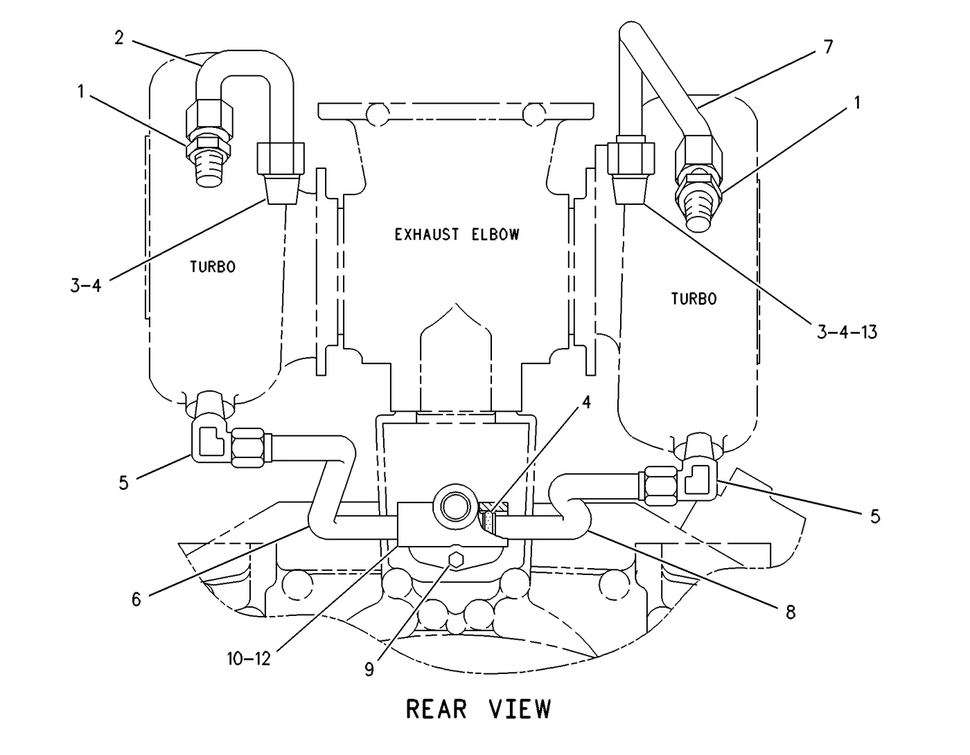 3512 · COOLING SYSTEM · 009-4440 CAT parts diagram