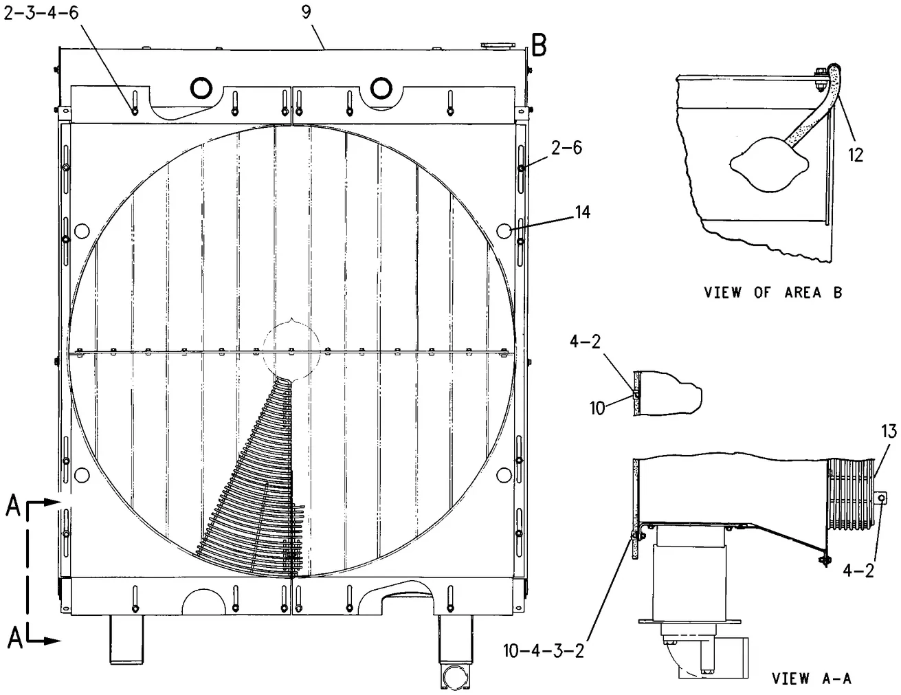 3512 · COOLING SYSTEM · 166-4377 CAT parts diagram