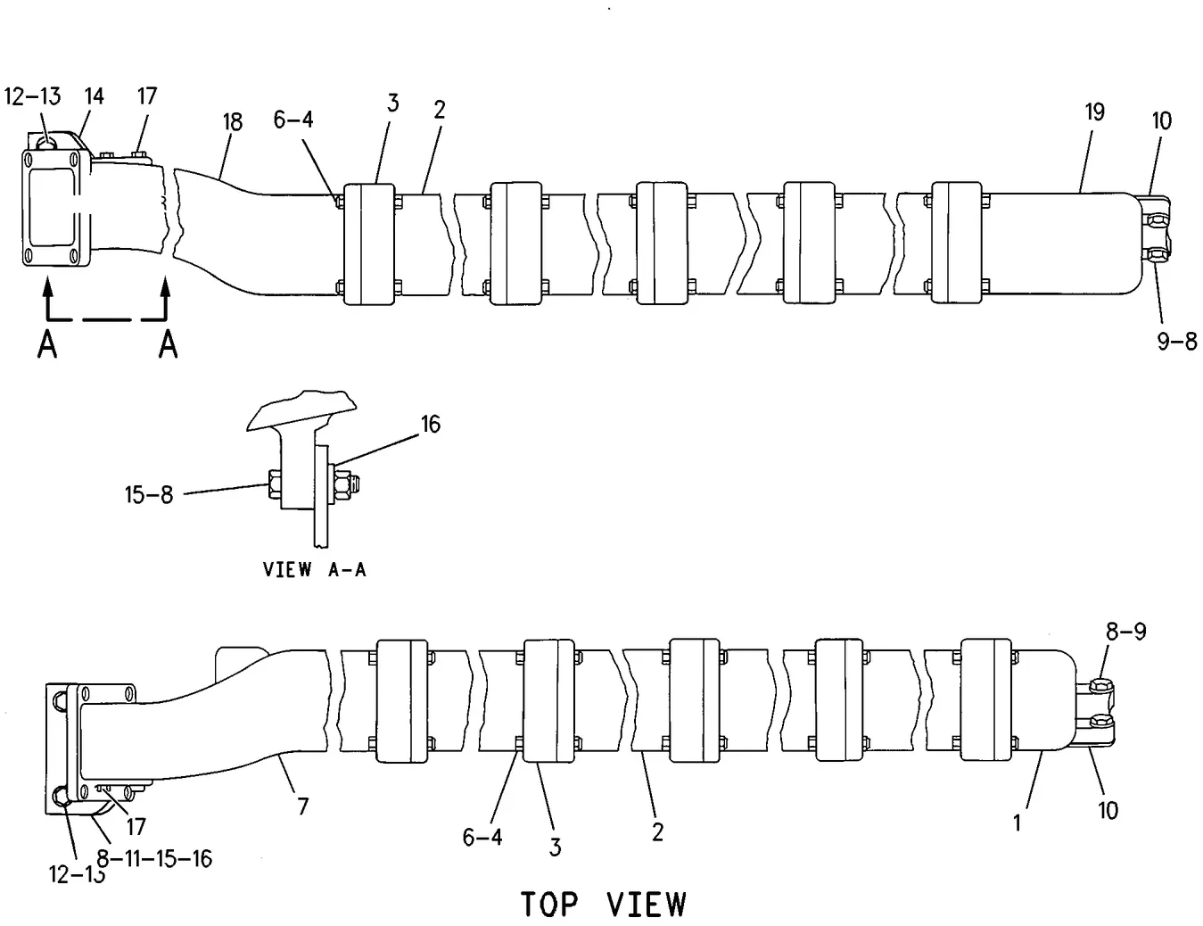 3512 · AIR INLET AND EXHAUST SYSTEM · 168-7800 CAT parts diagram