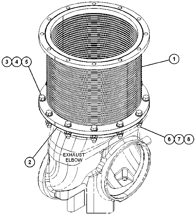 3512 · AIR INLET AND EXHAUST SYSTEM · 207-1332 CAT parts diagram
