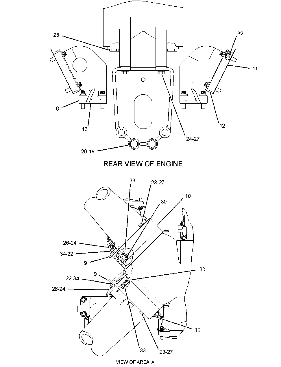 3512 · ELECTRICAL AND STARTING SYSTEM · 033-6042 CAT parts diagram