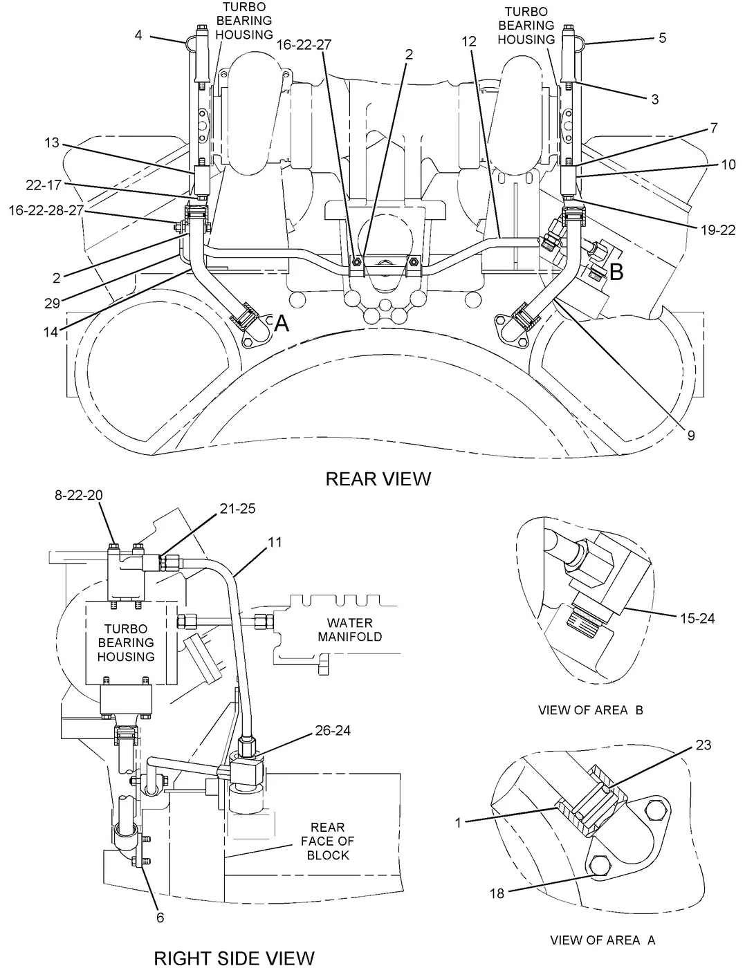 3512C · LUBRICATION SYSTEM · 261-7305 CAT parts diagram