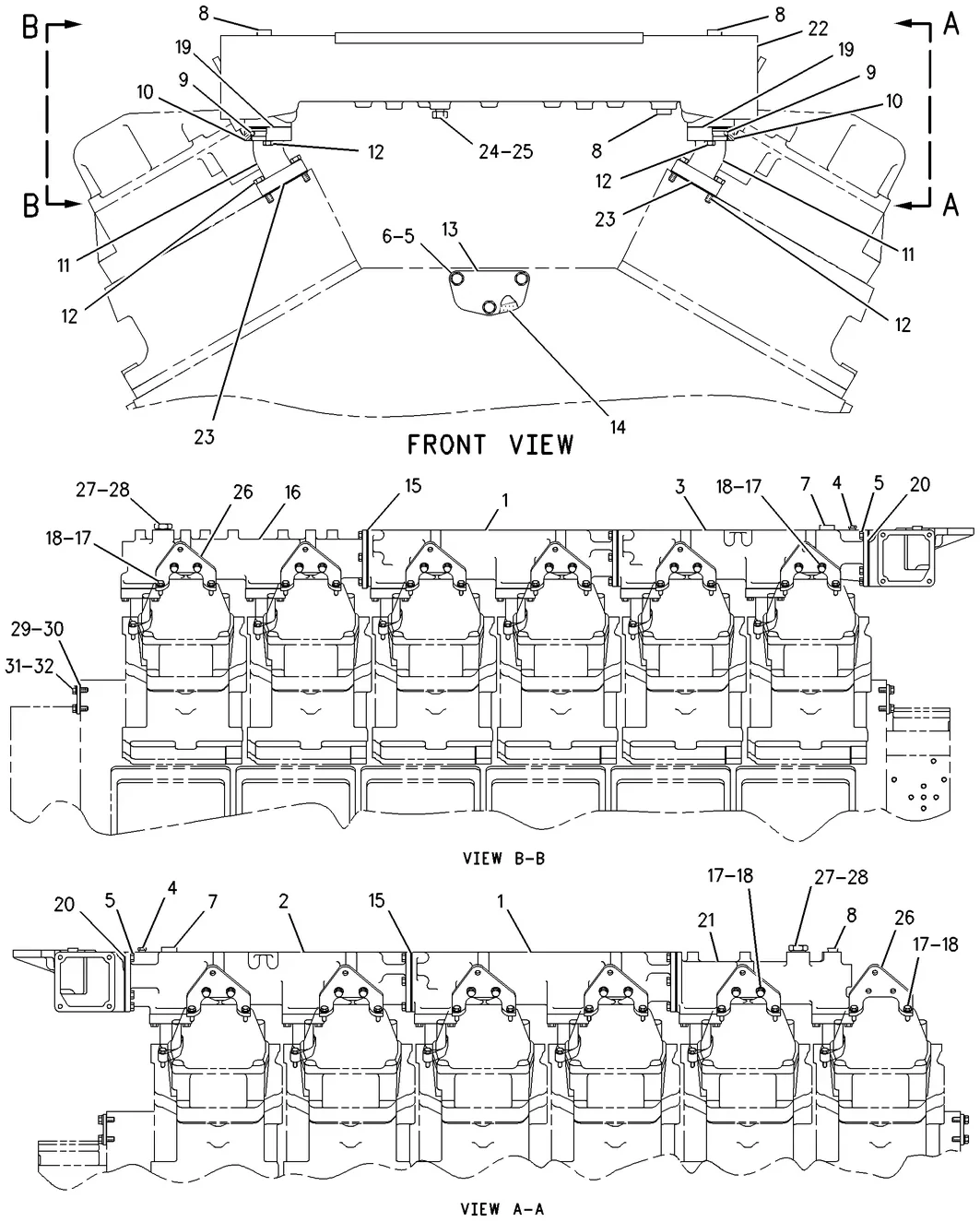 3512C · COOLING SYSTEM · 261-7305 CAT parts diagram