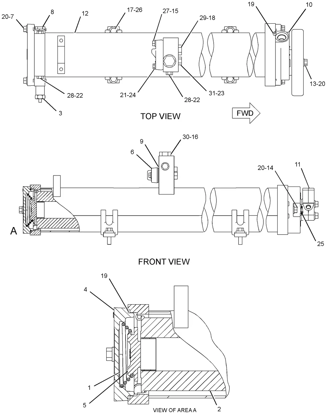 3512C · FUEL SYSTEM · 261-7305 CAT parts diagram