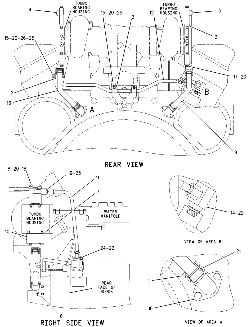 3516 · LUBRICATION SYSTEM · 162-5719 CAT parts diagram
