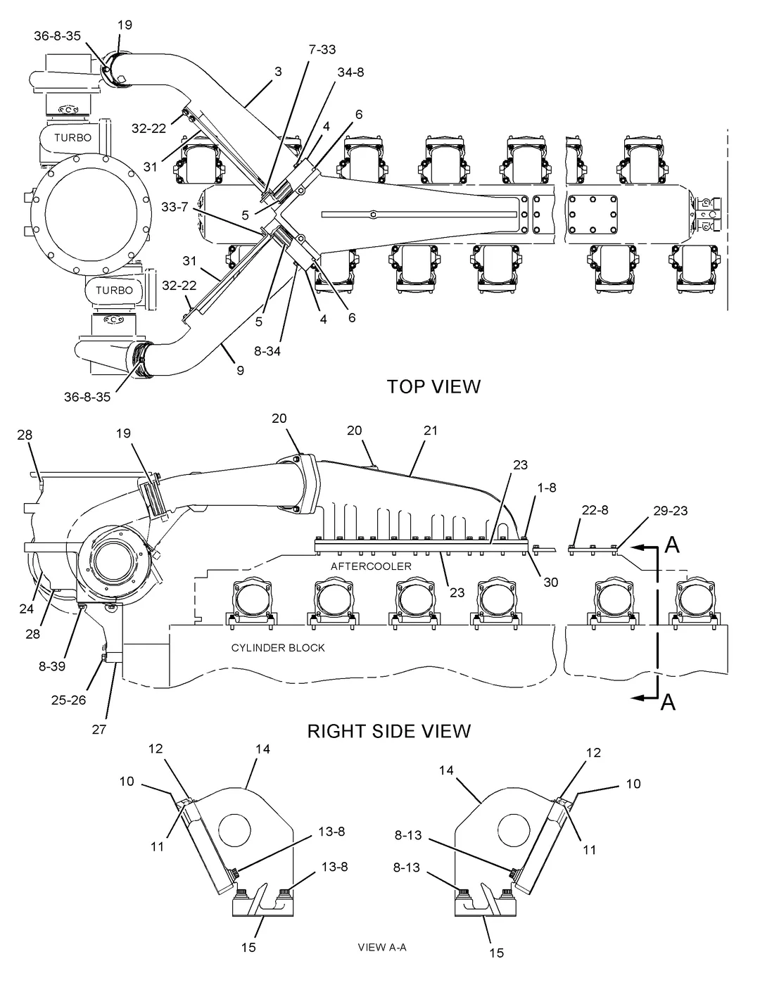 3516 · AIR INLET AND EXHAUST SYSTEM · 164-0867