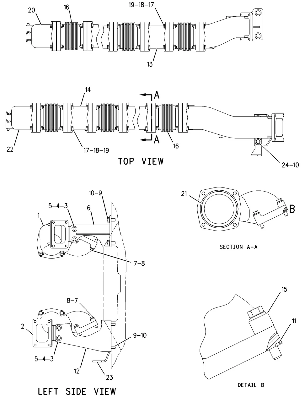 3516 · AIR INLET AND EXHAUST SYSTEM · 167-1759 CAT parts diagram