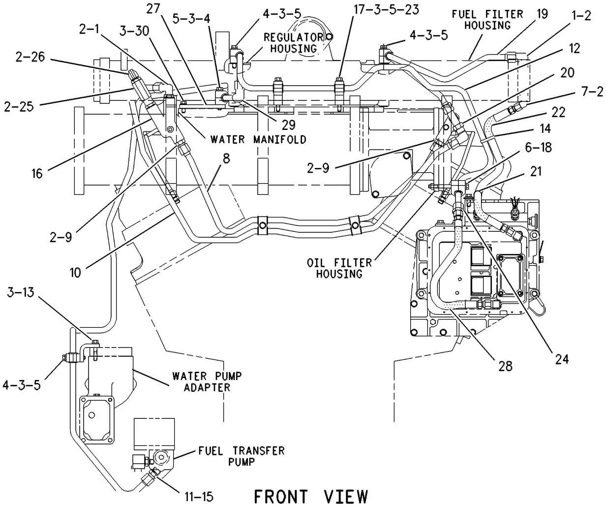 3516 · FUEL SYSTEM · 101-1246 CAT parts diagram