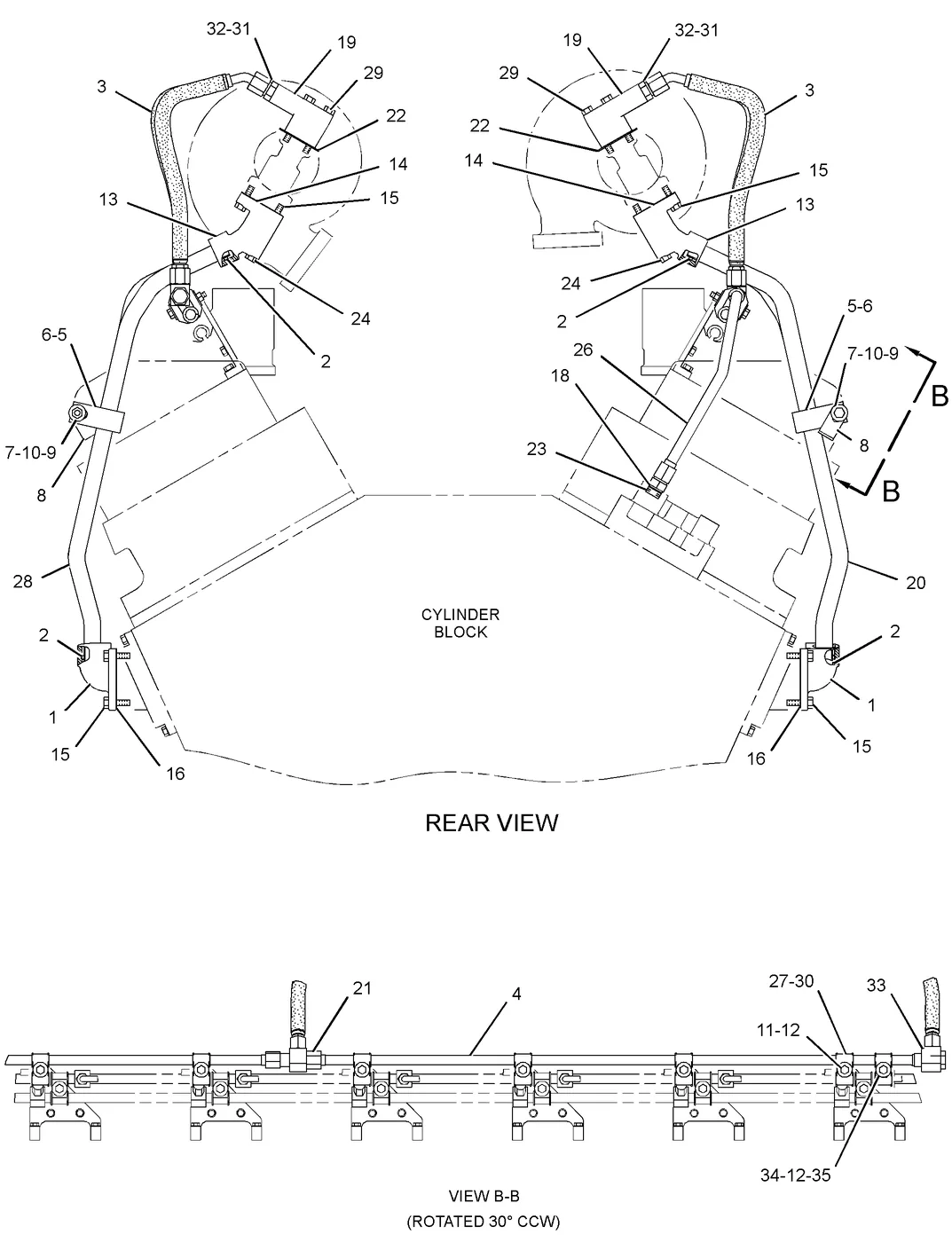 3516B · LUBRICATION SYSTEM · 111-3424 CAT parts diagram