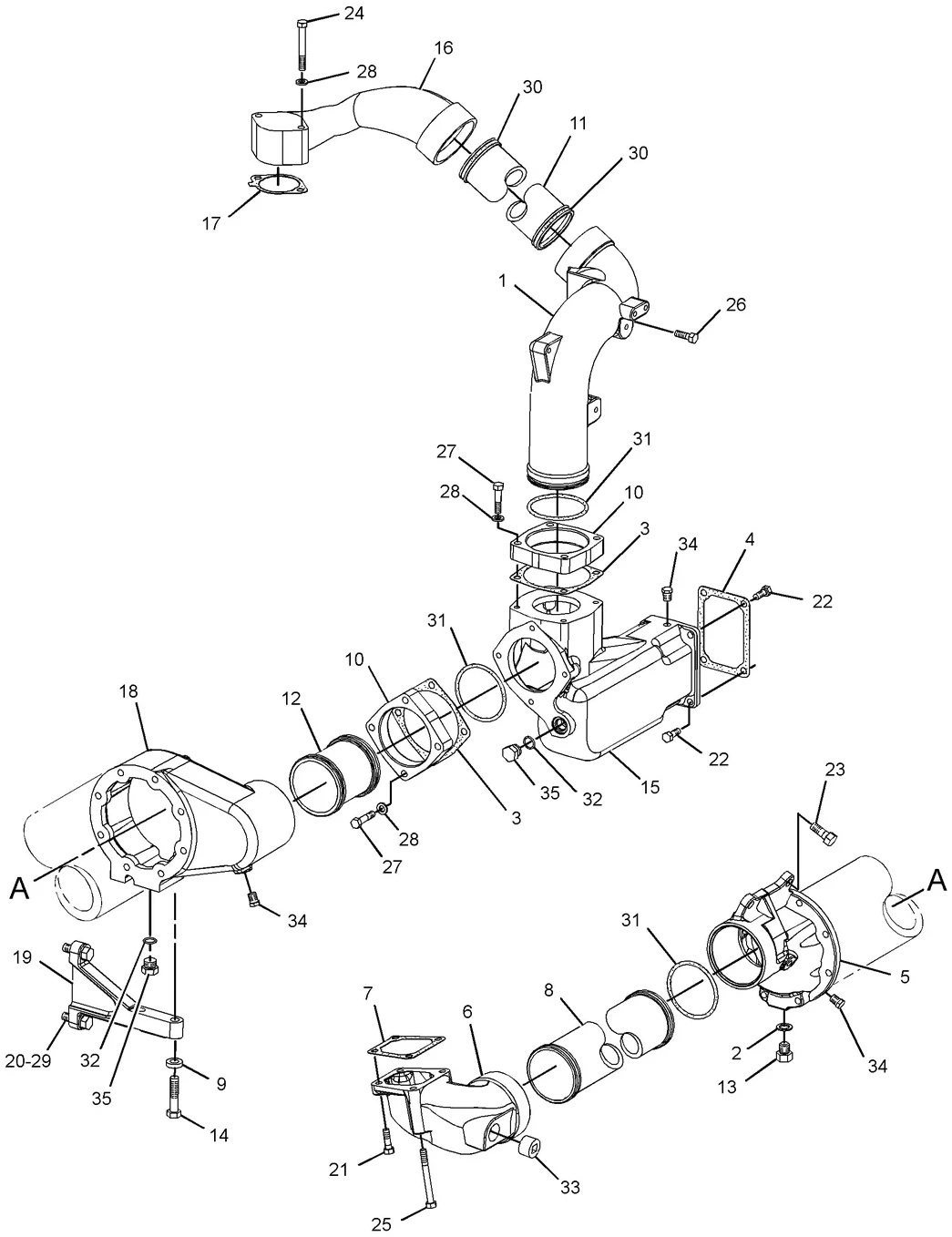 3516B · COOLING SYSTEM · 115-7850 CAT parts diagram