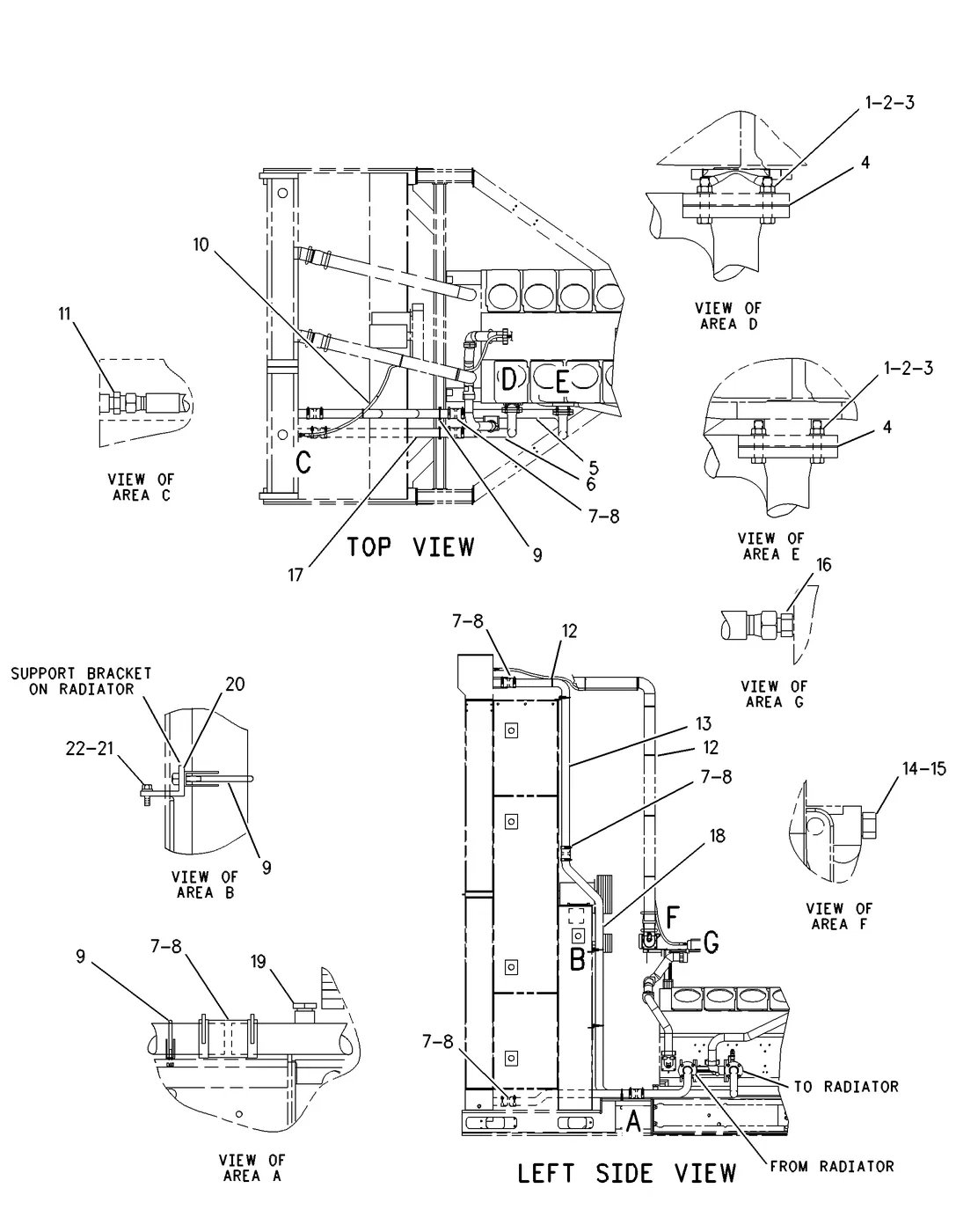3516B · COOLING SYSTEM · 312-5105 CAT parts diagram