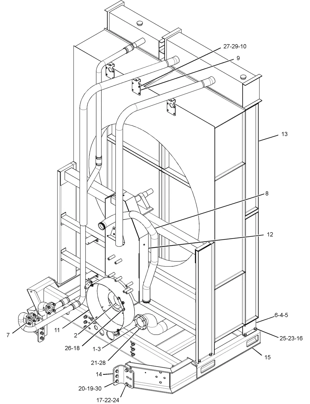 3516B · COOLING SYSTEM · 312-5105 CAT parts diagram