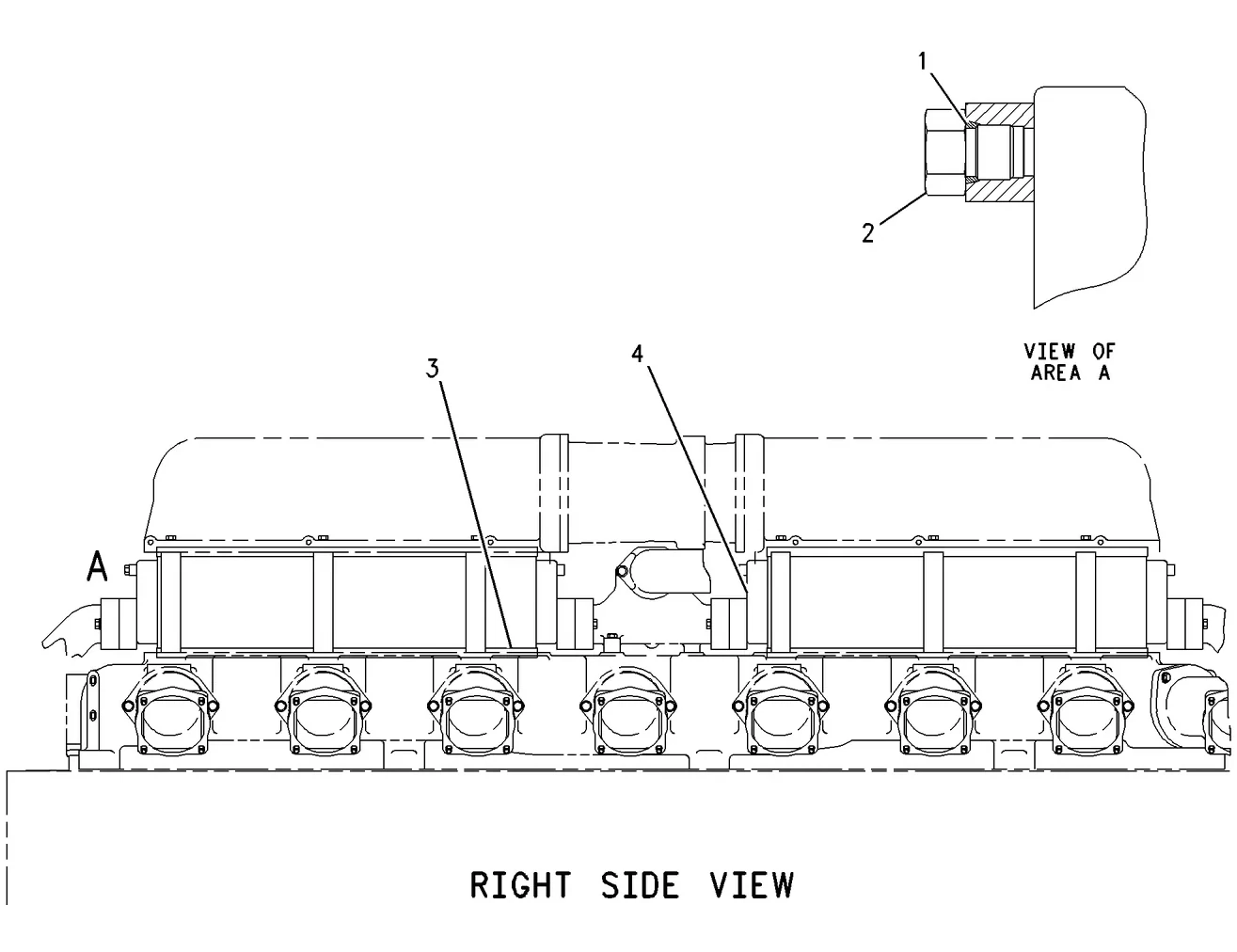 3516B · AIR INLET AND EXHAUST SYSTEM · 107-7197 CAT parts diagram